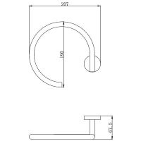Товар: Полотенцедержатель Aquatek AQ4012MB Черное матовое - фото 2 Полотенцедержатель Aquatek AQ4012MB Черное матовое — фото 2, Полотенцедержатели