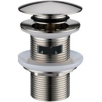 Донный клапан Boheme 612/2-NB click-clack Никель брашированный — фото 1, Донные клапаны