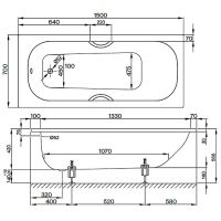 Стальная ванна Bette Form 150х70 2941-000ADPLUS без антискользящего покрытия — фото 4, Ванны