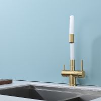 Смеситель для кухни Splenka S70.64.03 Золото матовое Белый — фото 21, Смесители для кухни