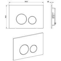 Клавиша смыва Boheme 649-G Золото — фото 5, Комплектующие для душевого оборудования
