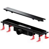 Душевой лоток AM.PM PrimeFlow 50 с Черной матовой решеткой / под плитку Tile арт-W02SC-U11-050-04BM — фото 3, Душевые лотки