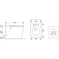 Унитаз Abber Rechteck AC1213P приставной с сиденьем Микролифт — фото 13, Умные унитазы