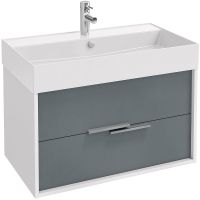 Тумба под раковину Jacob Delafon Vivienne 80 EB1667-J5-J54 подвесная Серая матовая Белая глянцевая — фото 1, Тумбы под раковину
