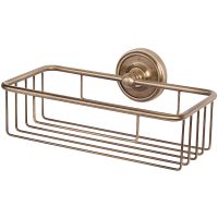 Полка корзина TW Bristol TWBR527br Бронза — фото 1, Полки для ванной и душа