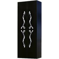 Шкаф пенал Clarberg Due amanti 50 DUE0505BLK Черный без ручек — фото 1, Пеналы для ванной комнаты