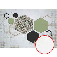 Фреска Ortograf Forma 32661 Фактура бархат FX Флизелин (4*2,7) Сиреневый/Разноцветный, Геометрия/Абстракция — фото 1, Фрески