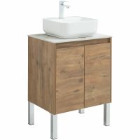 Тумба под раковину Aquanet Nova Lite 60 подвесная Дуб рустикальный арт-298849 — фото 3, Тумбы под раковину