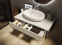 Тумба под раковину 1MarKa Grunge Loft 70П Ц0000015938 подвесная Бетон светлый — фото 6, Тумбы под раковину