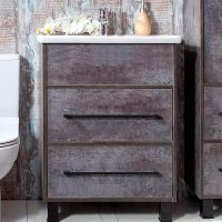 Тумба под раковину Бриклаер Чили 60 4627125415210 Цемент — фото 1, Мебель для ванной