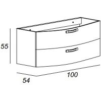 Тумба под раковину Cezares Comfort 100 54281 подвесная Bianco lucido — фото 4, Тумбы под раковину