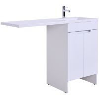 Тумба с раковиной Orange Kandy 120 R OPKD-120TUW+RAR Белый глянец — фото 8, Тумбы с раковиной