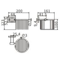 Держатель освежителя воздуха CeramaLux Gamma Хром арт-12317 — фото 2, Держатели освежителя воздуха
