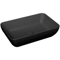 Раковина-чаша Kerama Marazzi Plaza 55 PLR.wb.55\BLK.M Черная матовая — фото 1, Раковины накладные