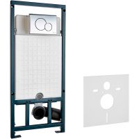 Инсталляция WeltWasser WW Marberg 507 10000005949+10000005952  для унитаза с клавишей смыва Хром глянцевый — фото 1, Инсталляции для унитазов