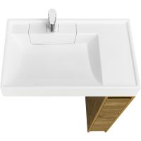 Тумба под раковину Aquaton Лондри 80 1A267101LHDR0 Дуб Рустикальный без фасада — фото 3, Мебель для ванной