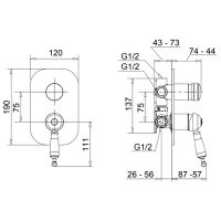 Смеситель для душа Migliore Oxford 19139 Хром — фото 2, Смеситель для душа
