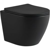Унитаз SantiLine SL-5025MB подвесной Черный матовый с сиденьем Микролифт — фото 1, Подвесные унитазы