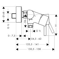 Смеситель для душа Hansgrohe Talis 32640000 Хром — фото 3, Смеситель для душа