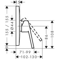 Смеситель для душа Hansgrohe Logis Loop 71267000 Хром — фото 3, Смеситель для душа
