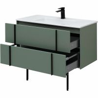 Тумба под раковину Allen Brau Reality 100 1.32007.CGM подвесная Олива матовая — фото 44, Тумбы под раковину