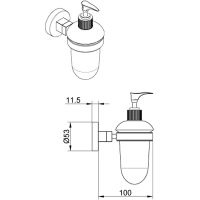 Дозатор для жидкого мыла Azario Nessy AZ-73112 Хром — фото 2, Дозаторы