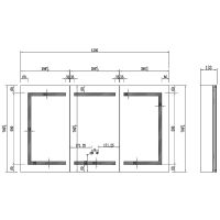 Товар: Зеркальный шкаф Aquatek 120 AQ7124-MLC с подсветкой Хром - фото 7 Зеркальный шкаф Aquatek 120 AQ7124-MLC с подсветкой Хром — фото 7, Мебель для ванной