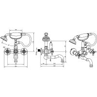 Товар: Смеситель для ванны Boheme Crystal 313-CRST Бронза - фото 6 Смеситель для ванны Boheme Crystal 313-CRST Бронза — фото 6, Смесители