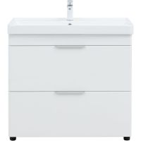 Тумба под раковину Aquanet Ирис new 90 336309 Белый глянец — фото 2, Мебель для ванной