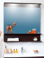 Зеркало Бриклаер Чили 90 4627125415074 с подсветкой Венге — фото 2, Мебель для ванной