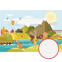 Фреска детская Ortograf Для самых маленьких 32954 Фактура бархат FX Флизелин (4*2,7) Разноцветный, Животные/Пейзаж арт-32954 (бархат FX) — фото 1, Фрески