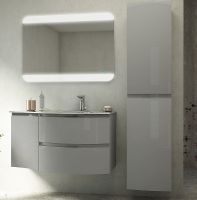 Тумба под раковину Cezares Vague 69 подвесная Grigio lucido арт-54854 — фото 5, Тумбы под раковину