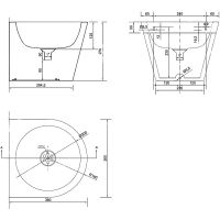 Раковина Nofer 36 13036.C.S Нержавеющая сталь матовая — фото 5, Мини-раковины