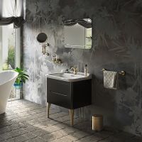 Тумба под раковину Kerasan Waldorf 74 925631 подвесная Nero matt — фото 3, Мебель для ванной