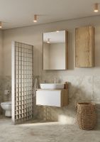 Подвесной шкаф Aquaton Либерти 40 1A280003LYC70 Дуб эльвезия — фото 5, Шкафы для ванной