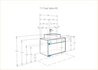 Тумба под раковину Aquaton Лофт Урбан 80 1A247601LQX60 подвесная Cерый графит Дуб орегон — фото 19, Мебель для ванной