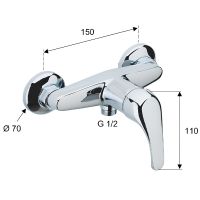 Смеситель для душа Remer Серия 35 Хром арт-F33 — фото 2, Смеситель для душа