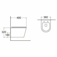 Унитаз Aquanet Atago W Short Tornado 332173 подвесной с сиденьем Микролифт — фото 6, Подвесные унитазы