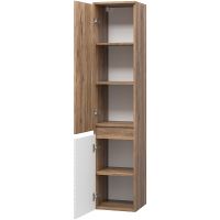 Шкаф пенал Brevita Dakota 35 L DAK-050350-19/01Л Белый матовый Дуб Галифакс олово — фото 8, Мебель для ванной