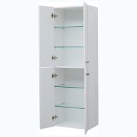 Шкаф пенал Dreja 50 77.0301W подвесной Белый глянец — фото 7, Мебель для ванной