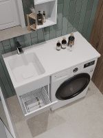 Товар: Тумба под раковину Orange Sistema 100 STK-40TUW Белая - фото 4 Тумба под раковину Orange Sistema 100 STK-40TUW Белая — фото 4, Мебель для ванной