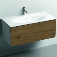 Тумба под раковину Kerasan Shape 101 9325K1 подвесная Дуб Белая — фото 1, Мебель для ванной