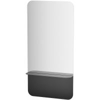 Зеркало Evoform Shadow 120x60 BY 0553 с металлической полочкой - Черный цвет — фото 1, Мебель для ванной