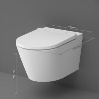 Унитаз биде AM.PM Inspire CleanCare CCC501700SC подвесной с сиденьем Микролифт — фото 4, Умные унитазы