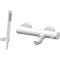 Смеситель для ванны Paffoni Light LIG023BO Белый — фото 1, Смеситель для ванны