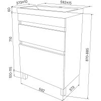 Товар: Тумба с раковиной Iddis Zodiac 60 ZOD6CBFi95K Белая - фото 7 Тумба с раковиной Iddis Zodiac 60 ZOD6CBFi95K Белая — фото 7, Мебель для ванной