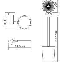 Ершик для унитаза WasserKRAFT Хром арт-K-28227 — фото 3, Ершики для унитаза