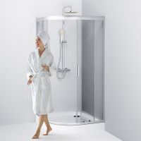 Товар: Душевой уголок AM.PM Gem W90G-401-100WT Профиль матовый хром, стекло прозрачное - фото 6 Душевой уголок AM.PM Gem W90G-401-100WT Профиль матовый хром, стекло прозрачное — фото 6, Душевые уголки