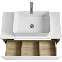 Тумба под раковину Aquaton Либерти 90 1A279901LYC70 подвесная Дуб эльвезия Белая — фото 12, Тумбы под раковину