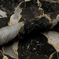 Обои Fipar Gold R 23601 Винил на флизелине (1,06*10,05) Серый/Золото/Черный, Мрамор — фото 2, Обои для стен